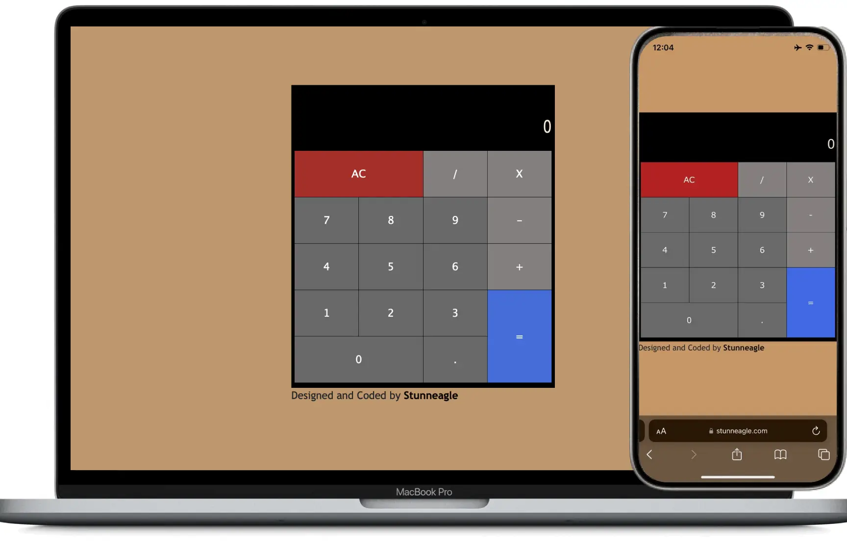 Calculator Responsive Preview - Sulaiman Adejumo Portfolio